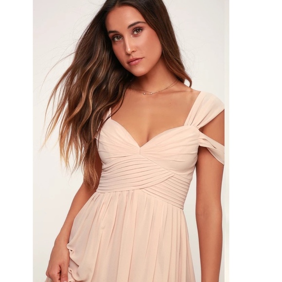 Lulu's Blush Pink Formal Maxi Dress Size M… - Picture 7 of 8